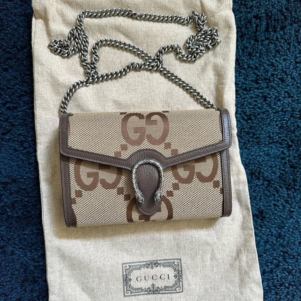 Gucci Dionysus Jumbo GG Chain Wallet